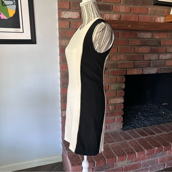 Rag & Bone Dupont Sleeveless Sheath Dress in Ivory/Black Sz 4 - Picture 5 of 10
